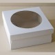 фото Коробка 250*250*110 для торта та чізкейка з вікном Гофрокартон