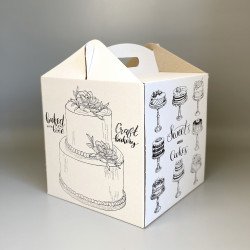 Коробка для торту або караваю 300*300*300 з малюнком
