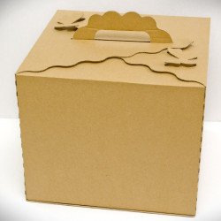 Коробка для торту чи чизкейку Метелик 300*300*250 Бура
