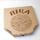 фото Коробка для піци 300*300*35 БУРА (принт тепла піца на колінах)