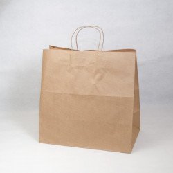 Крафт-пакет паперовий 350*350*200  з крученими ручками 