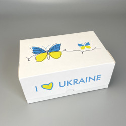 Коробка-контейнер для десертів і капкейків 180*120*80 Україна