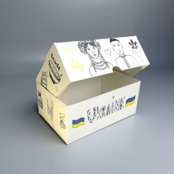 Коробка-контейнер для десертів і капкейків 180*120*80 Батьківщина