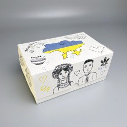 Коробка-контейнер для десертів і капкейків 180*120*80 Батьківщина