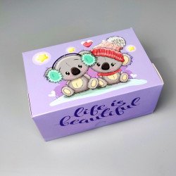 Коробка-контейнер для десертів і капкейків 180*120*80 Коали