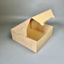 Коробка 250*250*100 для торта та чізкейка крафтова