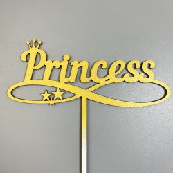 Топпер "Princess" з ДВП, золото