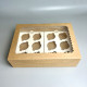 фото Коробка  355*255*100 для 12 кексів  з крафт картону з прозорим вікном КРАФТ