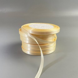 Стрічка атласна Бежева, 0,6 см, 23 метра
