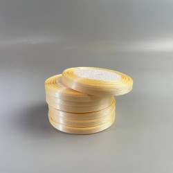 Стрічка атласна Бежева, 0,6 см, 23 метра