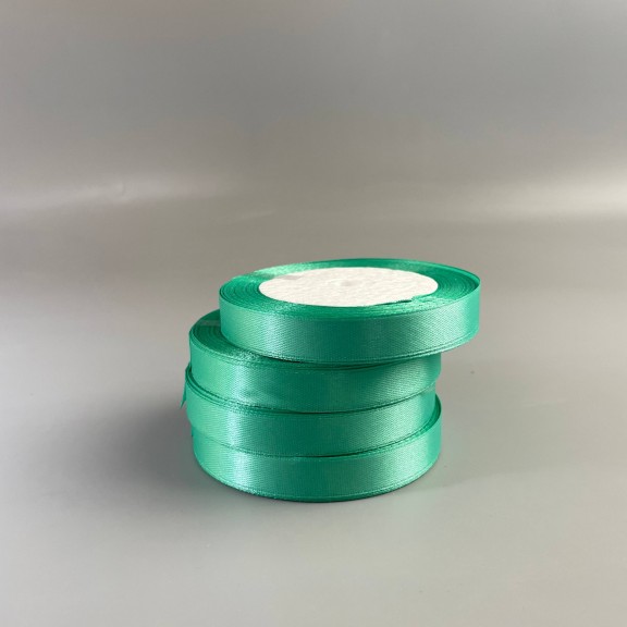 фото Стрічка атласна Зелена, 1,2 см, 23 метра