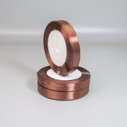 Стрічка атласна Шоколад, 1,2 см, 23 метра