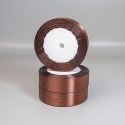 Лента атласная Шоколад, 2,5 см, 23 метра
