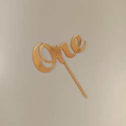 Дзеркальний топпер "One" золото