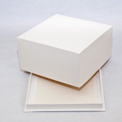 Коробка для торту з кришкою 210*210*110 біла