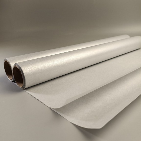 фото Папірусний папір Тішью Срібло, 50 см*14 м