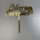Дзеркальний топпер "Merry Christmas", золото Дзеркальний топпер "Merry Christmas", золото