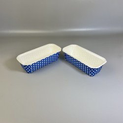 Паперова форма для кексів Plumpy Горох синя 158/54x50мм