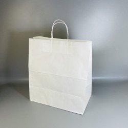 Паперовий пакет Білий, з крученими ручками 380*350*200