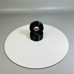 Стрічка атласна Чорна, 0,6 см, 23 метра
