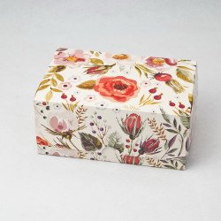 Коробка-контейнер для десертів і капкейків 180*120*80 Акварель