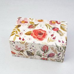 Коробка-контейнер для десертів і капкейків 180*120*80 Акварель