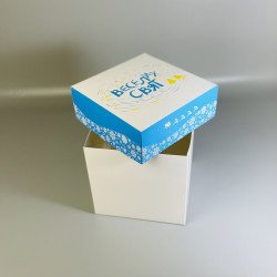 Коробка для бенто-торту або подарункова 160*160*160 Новорічна Коробка для бенто-торту або подарункова 160*160*160 Новорічна