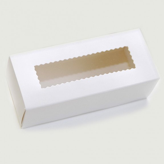 фото Коробка з прозорим вікном типу пенал 141*59*49 Колір Білий