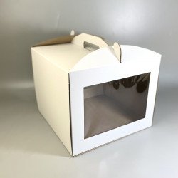 Коробка для торту з вікном 300*300*250 гофрокартон