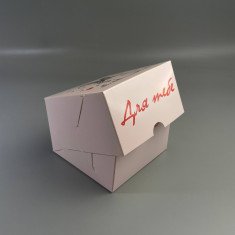 Коробка для порционных десертов 110*110*80 Любовь/ ланч-бокс универсальный