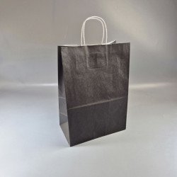Паперовий пакет Чорний, з крученими ручками 330*250*150 100г/м