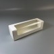 Картонна коробка для макаронс з віконцем 200*60*60 Біла