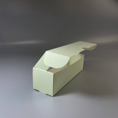 Картонная коробка для макаронс с окошком 200*60*60 Зеленая