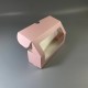 Картонна коробка для макаронс з віконцем 200*60*60 Рожева