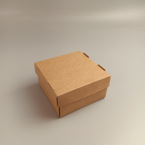 фото Коробка для суші та ролів 100*100*50 мм Крафт з внутрішньою ламінацією