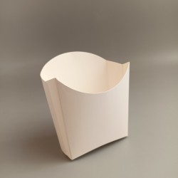 Упаковка для картофеля фри белая 100*100*50 мм