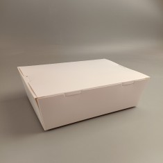 Ланч-бокс картонний з ламінацією 210*150*60 мм (1600 мл) Білий