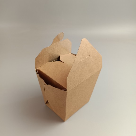 фото Коробка для WOK та Лапші Крафт 90*75*60 мм (500 мл / 300г)