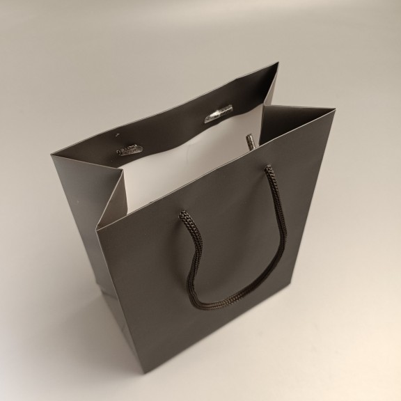 фото Пакет паперовий Графітовий 200*150*80 мм, 200 г/м²