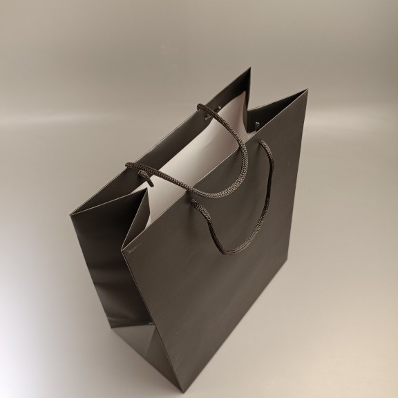 фото Пакет паперовий Графітовий 320*260*140 мм, 200 г/м²