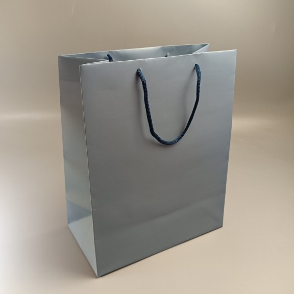 фото Пакет паперовий Блакитний 320*260*140 мм, 200 г/м²