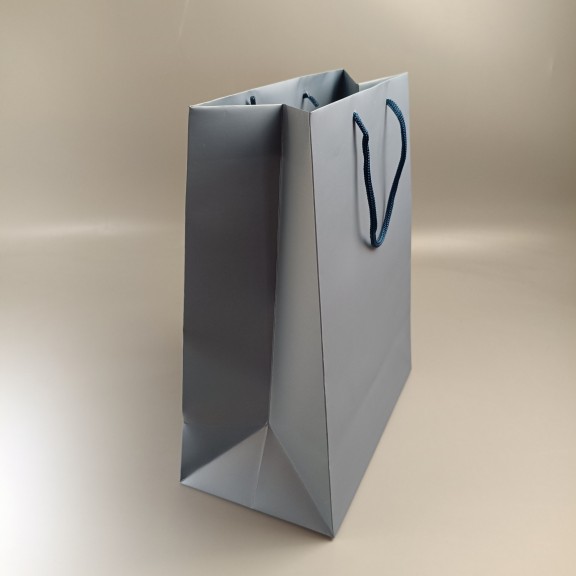 фото Пакет паперовий Блакитний 320*260*140 мм, 200 г/м²