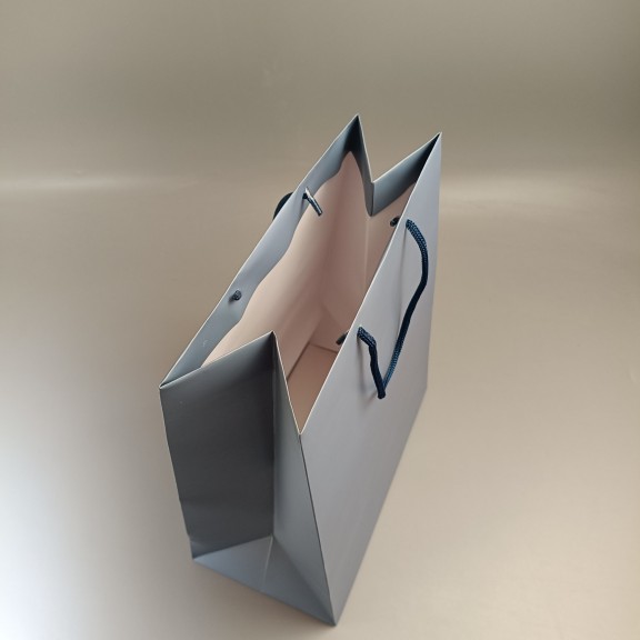 фото Пакет паперовий Блакитний 320*260*140 мм, 200 г/м²