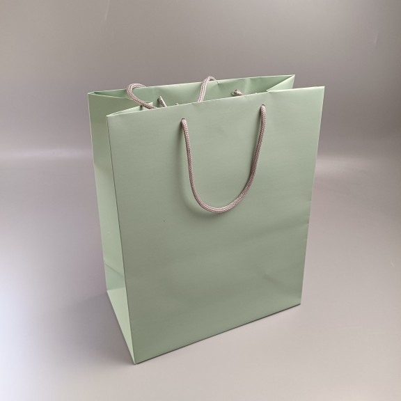 фото Пакет паперовий Світло-зелений 320*260*140 мм, 200 г/м²