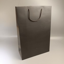 Пакет паперовий Графітовий 480*320*140 з ручками, 200 г/м²