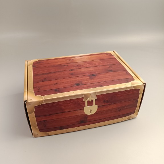 фото Подарункова коробка Скриня пірата 240*170*100 з друком ззовні і всередині